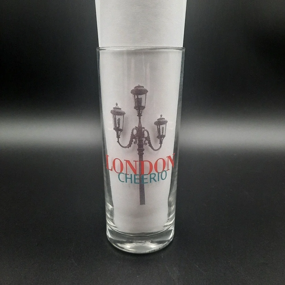 London Cheerio Glass Street Lamp Vintage Style Collectible Drinkware